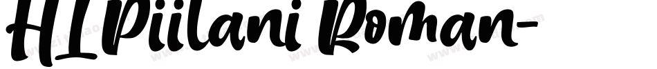HI Piilani Roman字体转换